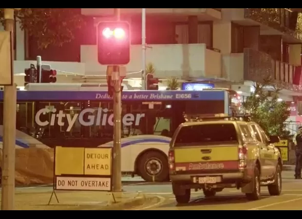 A man in Brisbane passed away after being struck by a bus.