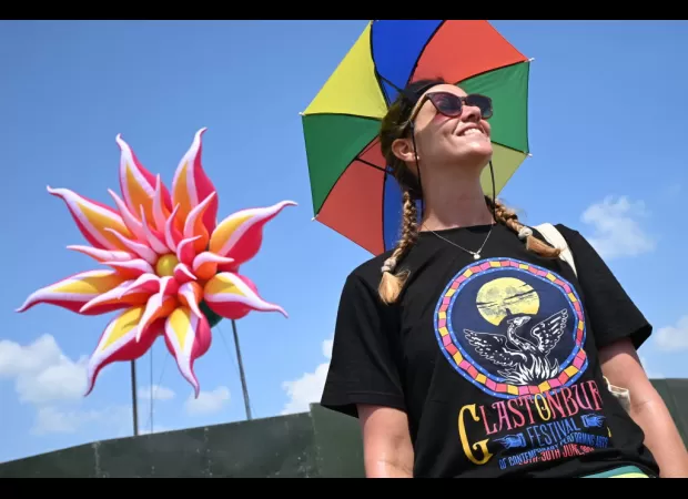 What's the current forecast for Glastonbury's weather today?