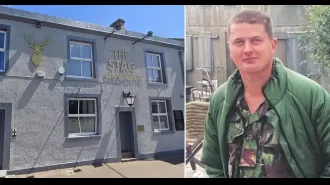Possible murder victim may have been pushed during altercation in pub's outdoor area.