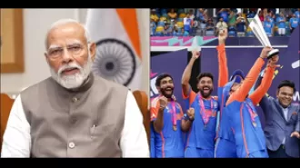 PM Modi praises Indian cricket team and its players Rohit Sharma, Virat Kohli, and Rahul Dravid during a conversation ahead of the T20 World Cup.