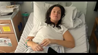 Reality TV star hospitalized with serious illness and inflamed throat.