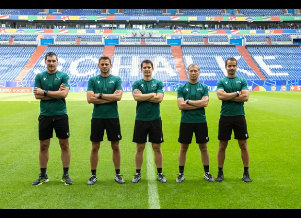 The referee for the England vs Slovakia match was punched by a club president in the past.