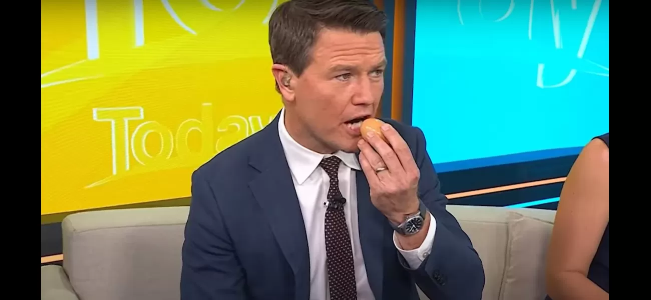 Viewers are grossed out by TV host eating a raw egg and throwing up in the trash.