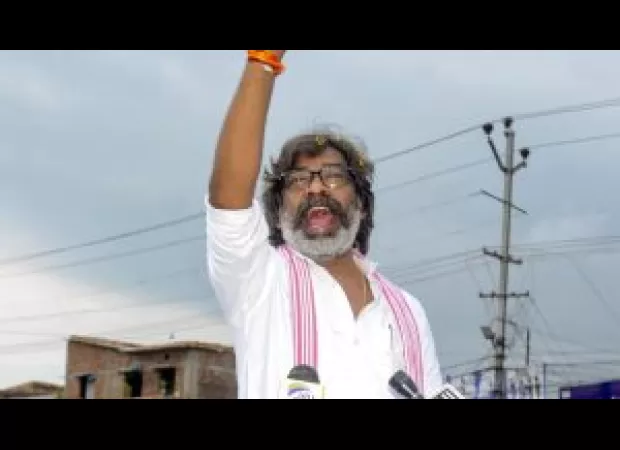 Hemant Soren, former Jharkhand CM, vows to fight against feudal forces in a rebellion.