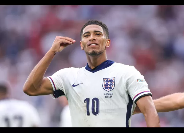 Jude Bellingham shares the meaning behind his 'who else' celebration following his goal for England against Slovakia.