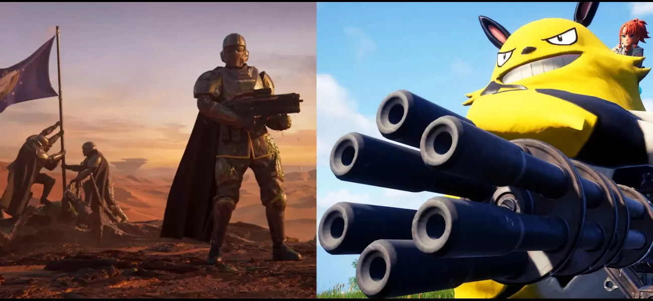 Comparison between Helldivers 2 and Palworld shows a decline in popularity for the former and a rise for the latter.