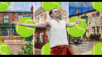 What are the TV schedules for EastEnders, Coronation Street, and Emmerdale during the Euros and Wimbledon?