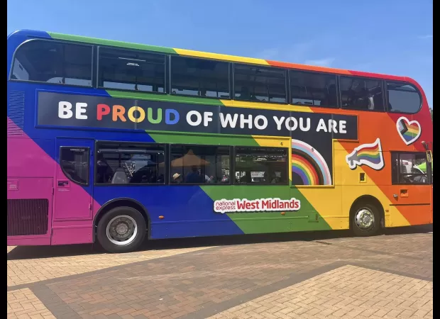 National Express causes uproar with controversial change to their Pride bus.