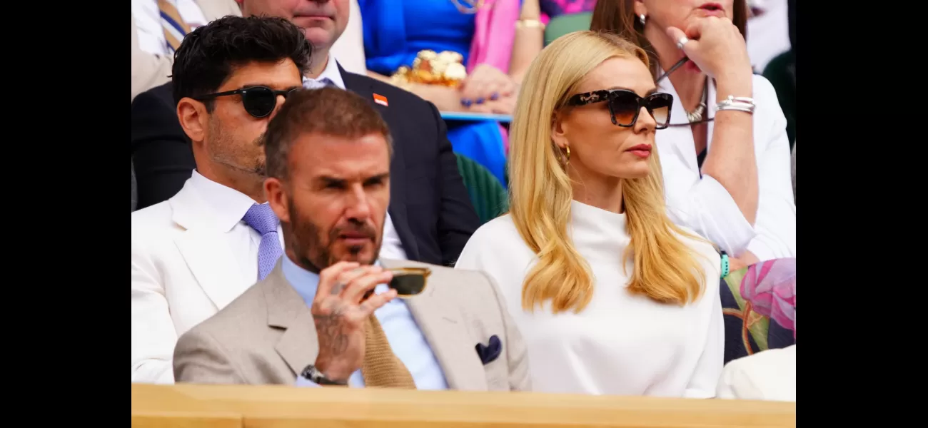 David Beckham and Katherine Jenkins are sitting very close despite rumors of an affair and previous awkward interactions.