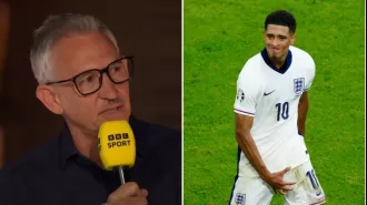 Gary Lineker criticizes UEFA for their investigation into Jude Bellingham's obscene gesture.