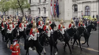 Military horses return to London and run wildly