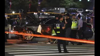 9 people died in a car accident involving pedestrians in downtown Seoul.