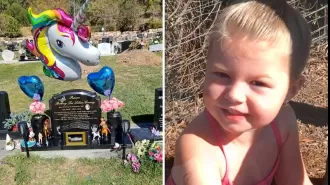 Family heartbroken as thieves take tiara from child's resting place.