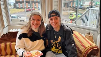 Homophobic attack on lesbian couple during birthday celebration, resulting in physical assault by gang.