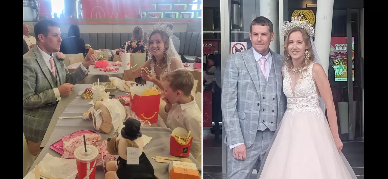 A couple got married at their dream venue, Cobham Services on the M25.