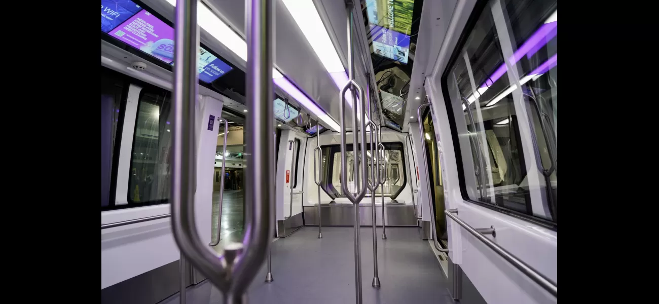 New trains take off at Denver Airport.