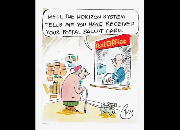 Guy Venables draws a daily cartoon for Metro.