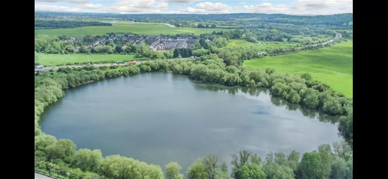 A lake near London is for sale at £100,000, offering a secluded swimming spot for potential buyers.