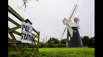 The windmill in Suffolk, which was once a polling station, is now considered 'wonderful'.