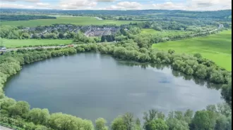 A lake near London is for sale at £100,000, offering a secluded swimming spot for potential buyers.