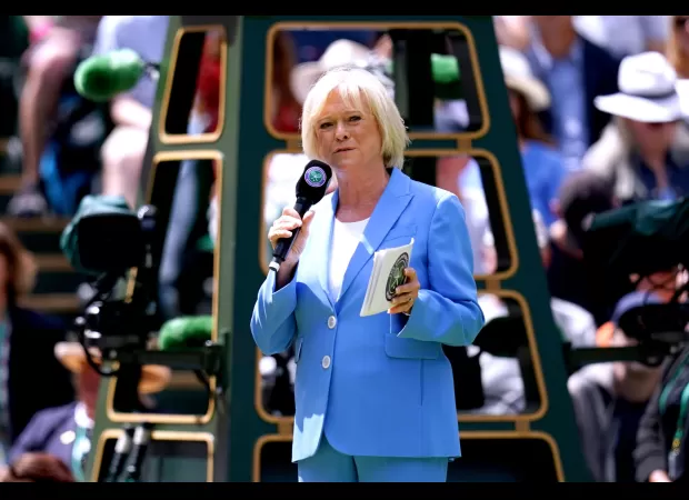 Why is Sue Barker not hosting Wimbledon on BBC this year?