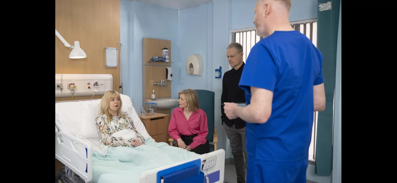 Iconic character on Coronation Street expecting a baby, causing shock for the father.
