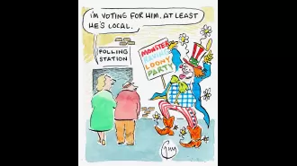 Guy Venables draws a daily cartoon for The Metro newspaper.