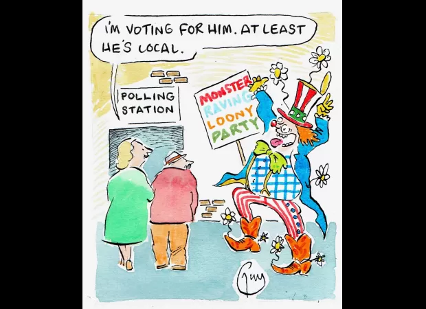 Guy Venables draws a daily cartoon for The Metro newspaper.