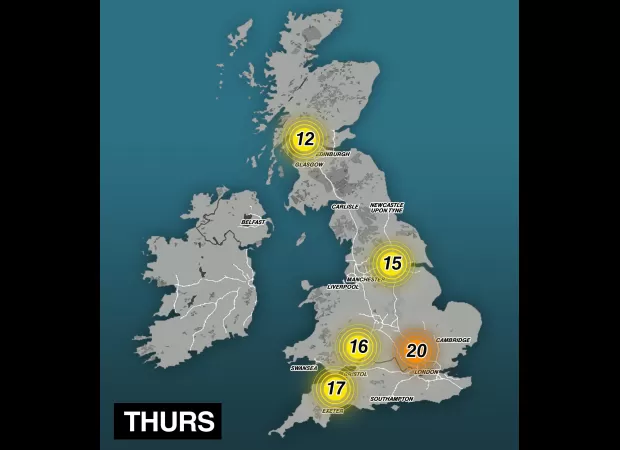 On Election Day, London will have favorable weather conditions for voting, according to the UK forecast.