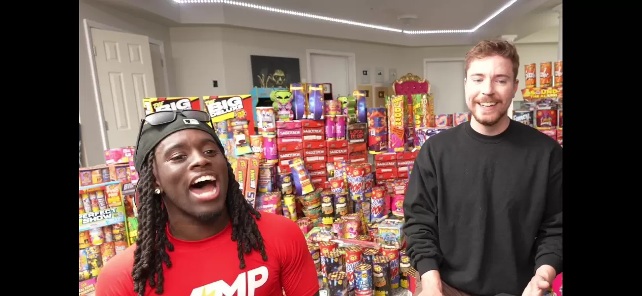 MrBeast and Kai Cenat used fireworks to destroy a fake room, not the real one.