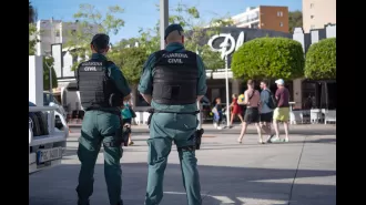 Authorities search for UK citizen who assaulted visitor during physical altercation in public setting.