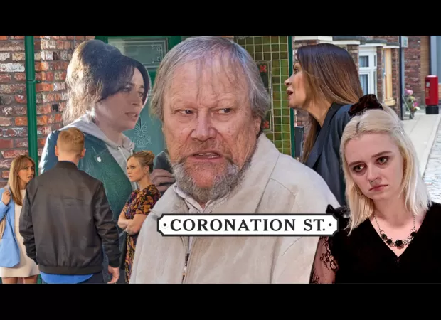 Roy Cropper's return to Coronation Street is teased as he receives a surprise visitor in 13 new photos.