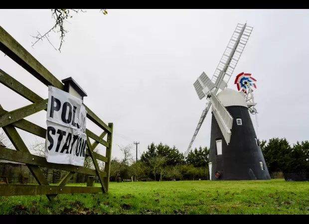 Amazing windmill in Suffolk, formerly a polling station.