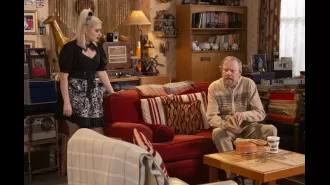 Nina from Coronation Street is shocked by shocking news from Roy.