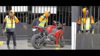 A thief was able to steal a motorbike from a secure car park in Melbourne.