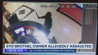 Sydney brothel owner attacked by gang with machete and bat.