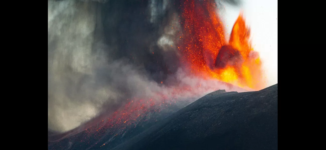 Images capture detailed view of Mount Etna eruption, causing flight disruptions.