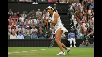 Emma Raducanu shocks Maria Sakkari to tie for top Wimbledon performance.