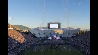 Several people hurt as fireworks hit audience at Utah stadium.