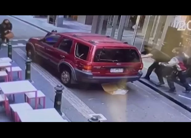 Man in Melbourne hit by his own vehicle in a violent hit-and-run incident.