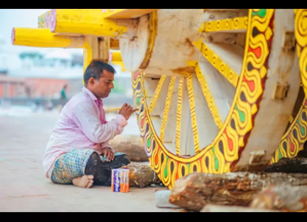 Preparations underway for Lord Jagannath's Rath Yatra in Puri.