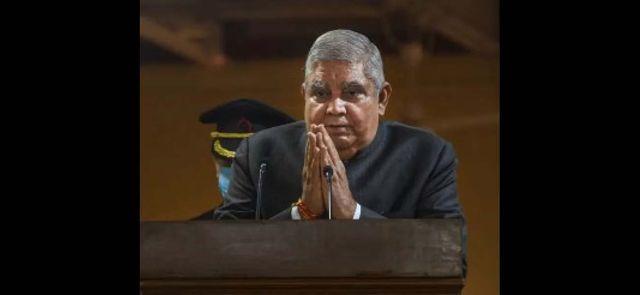 VP Jagdeep Dhankar criticizes P Chidambaram for his comment about being a 