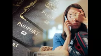 Mother devastated by one passport rule preventing her from going on family trip to France, breaks down in tears.