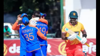 India restrict Zimbabwe to a low total of 115/9 in the first T20I, with Bishnoi and Washington standing out.