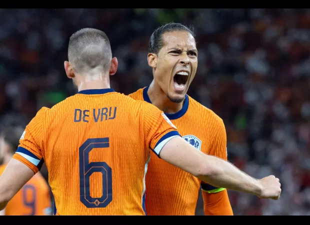 Van Dijk, Netherlands and Liverpool captain, shares his reaction to facing England in the Euro 2024 semi-final.