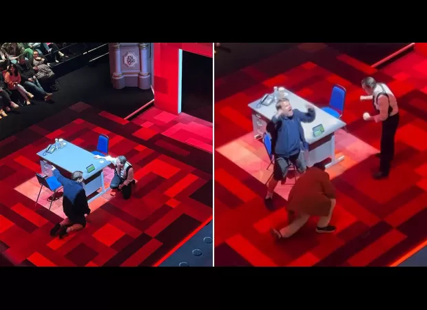 James Corden, a patriotic individual, postponed his theatre performance to watch the England match on his iPad with an enthusiastic group.