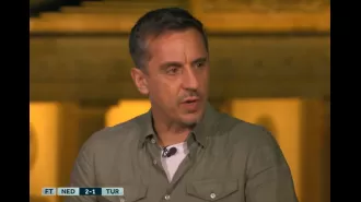 Gary Neville predicts outcome of Euro 2024 semi-final between England and Netherlands.