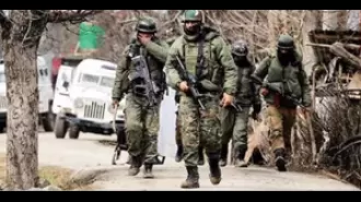 Four terrorists and an army soldier were killed in two separate clashes in Kulgam, Jammu and Kashmir.