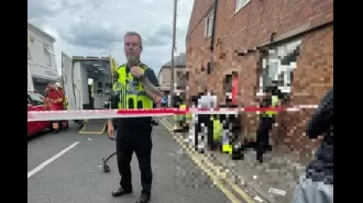 Man arrested for causing death with vehicle on sidewalk, injuring four.