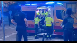 Authorities search for suspect who lit three individuals ablaze in public.